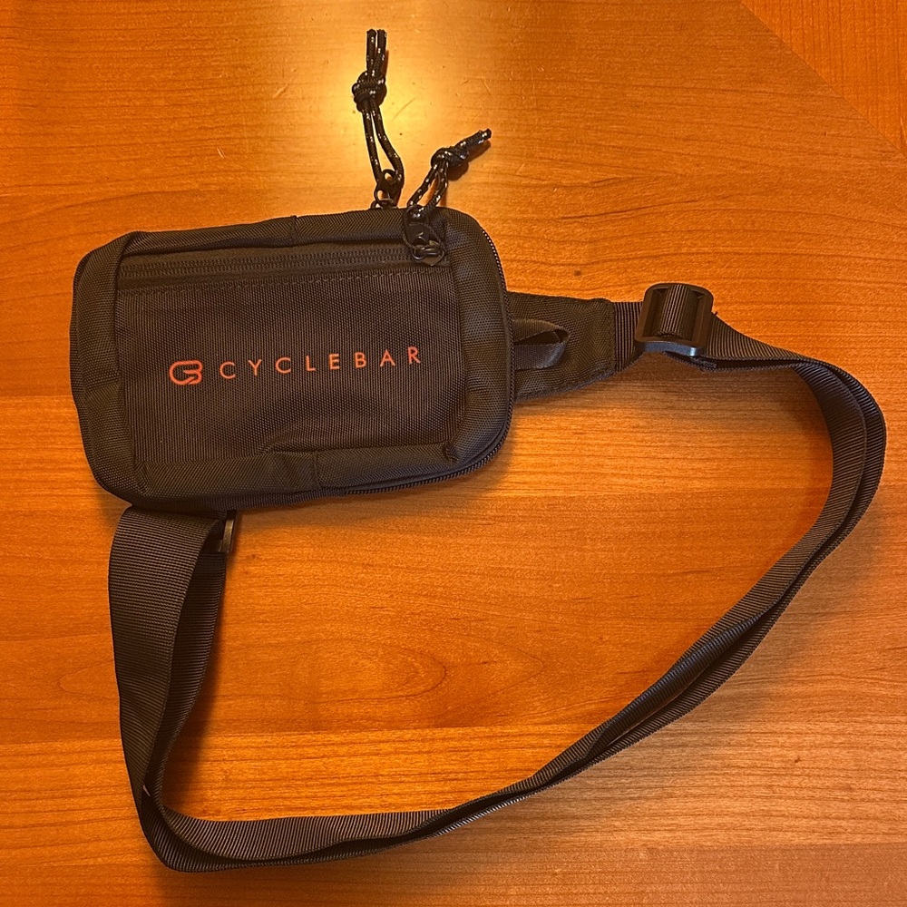 CycleBar Black Belt Bag with Red Logo by Ava Active